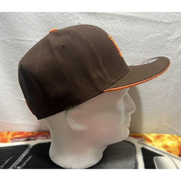 New York City Cap‎ Embroidered Brown Hatco Flat Fitted Size Medium 7 1/4-7 3/8 - Picture 5 of 8